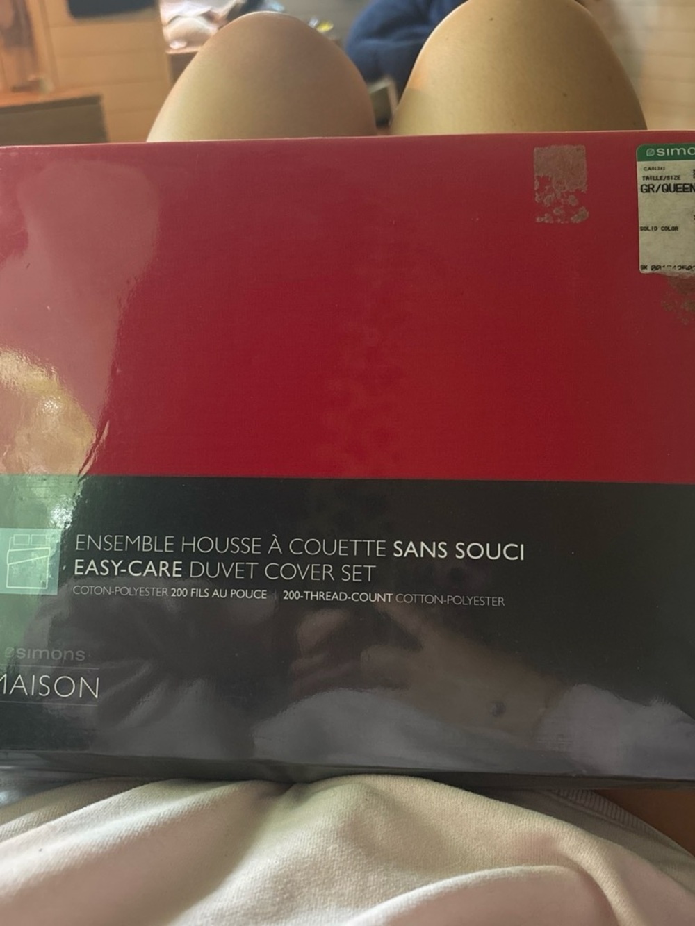 Easy-Care Duvet Cover Set - Red